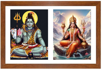 HitechMart Lord shiva and parvati Photo Frame Religious Frame