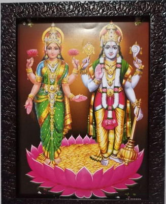 VGS MARKETINGS God Vishnu and Goddess Laksmi Religious Frame