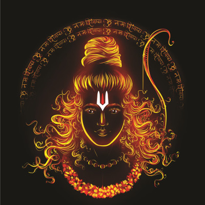 crystalsign Beautiful Shri Ram LED Photo 12x12 Inches For Home Decoration& Gifting Religious Frame
