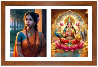 HitechMart Sita and lakshmi Photo Frame Religious Frame