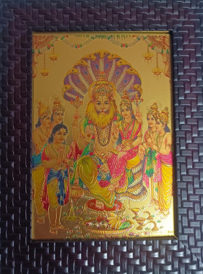 VGS MARKETINGS Lakshmi Narasimhar Narasimma Swamy With Laksmi Narasingh Lakshmi Bhagvan Religious Frame