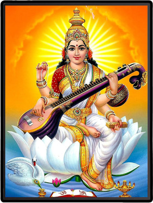 HitechMart Saraswati Laminated Photo Religious Frame