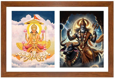 HitechMart Mitra and yama Photo Frame Religious Frame