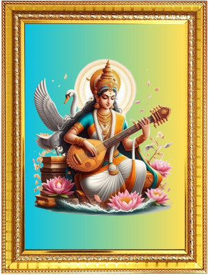 HitechMart Goddess Saraswati Photo Frame 16x20 Inches Religious Frame