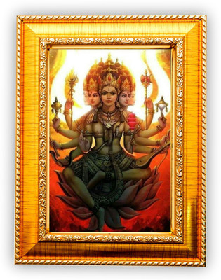 US COLLECTION Durga Maa on LAXMI MATA vaishno Devi pindi roop photo frame Photo Frame Religious Frame