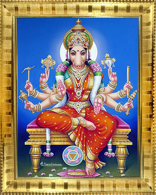 Maharajas Hindu God Varahi Amman Digital Printed 7X5 inch Photo Frame Religious Frame