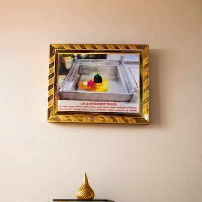 Rhaa Baba Kashi Vishwanath Photo | Elegant Shivling from Baba Kashi Vishwanath Temple Acrylic 16 inch x 20.5 inch Painting(With Frame)