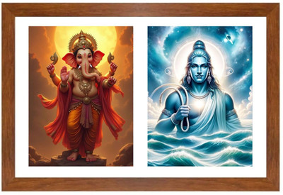 HitechMart Lord ganesha and varuna deva Photo Frame Religious Frame