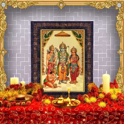 HAWAI Ram Darbar Ram Sita Laxman Hanuman Ji Photo Frame For Festival Gift(10.5 X 10In) Religious Frame