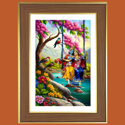 HitechMart Radha Krishna Photo Frame 12x16 Inches Religious Frame