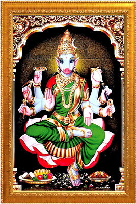 Sunframing Varahi Amman Devi ji photo frame with laminated sheet . size [ 5x7 inch ] Religious Frame