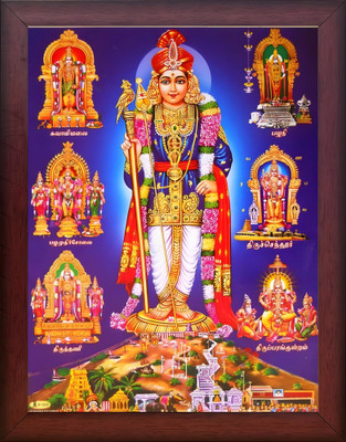 FRAMTASTIC Arupadai Veedu Murugan Photo Frame Religious Frame