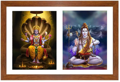 HitechMart Lord vishnu and shiva Photo Frame Religious Frame
