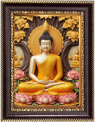 HitechMart Lord Gautam Buddha Religious Frame