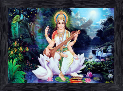 Bmsales Bisrat Creations saraswati maa photo frame | acryllic sheet Religious Frame