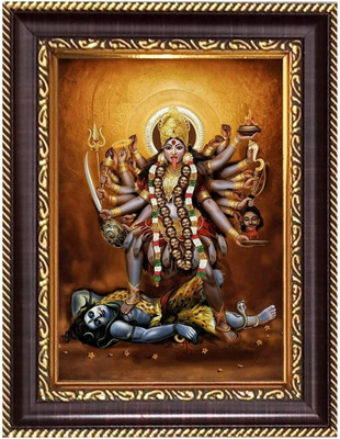 HitechMart Sri Maa Sarada Devi Photoframe 12.7x14.7 inches Religious Frame