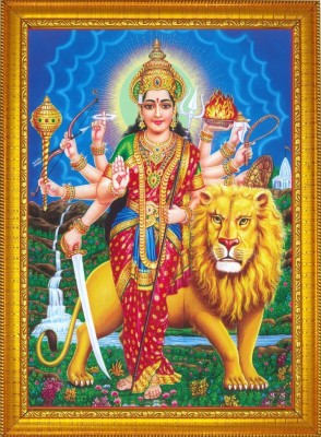 FRIZZY ARTS Durga Maa | Ambe Maa Religious Frame