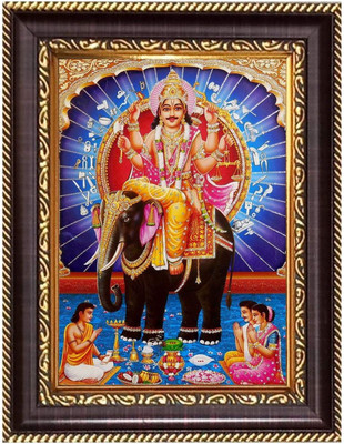 HitechMart Sri Jagannath, Subhadra and Balaram Photoframe 6.7x8.7 inches Religious Frame