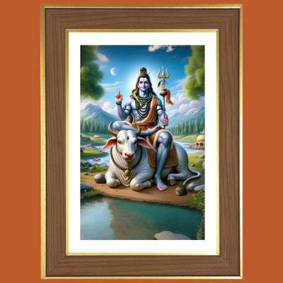 HitechMart Lord Shnakara Photo Frame 12x16 Inches Religious Frame