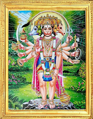 SUNINOW Panchmukhi hanuman Religious Frame