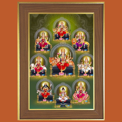 HitechMart Durga Matha Photo Frame 18x22 Inches Religious Frame