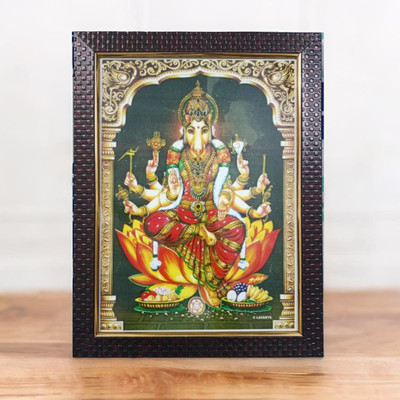 DIGITOUCH DESIGN VARAHI DEVI AMMAN IN LOTUS PHOTO FRAME 12X8 INCH Religious Frame
