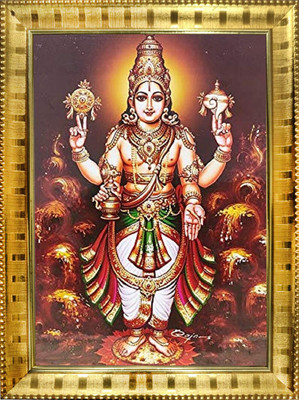 Maharajas Hindu God Dhanvantari Digital Printed 7X5 inch Photo Frame Religious Frame