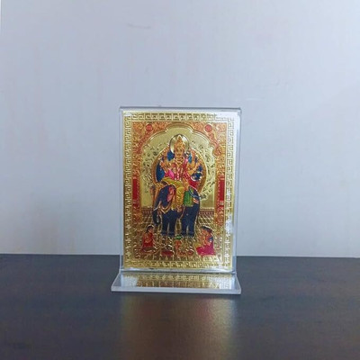 Hitech Sales Bhagwan Biswakarma Gold-Plated Acrylic Religious Frame