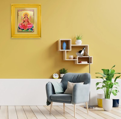 DIVINITI Lakshmi Gold Plated Wall Photo Frame,DG Frame 022 Size 4 Religious Frame