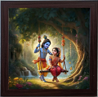 LAXMI STORE Radha Krishna Religious Frame