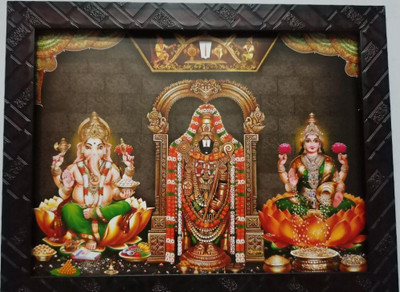 VGS MARKETINGS Ganesh Lakshmi Tirupati Balaji Religious Frame