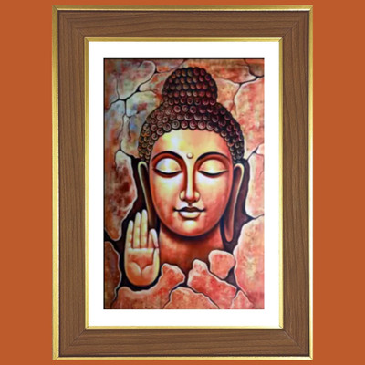 HitechMart Peaceful Buddha Photo Frame 16x20 Inches Religious Frame