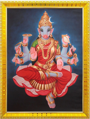 Nokkes Varahi Laxmi Devi Photo Frames Religious Photo frame 5X7 Inch Photo Frame _W9 Religious Frame