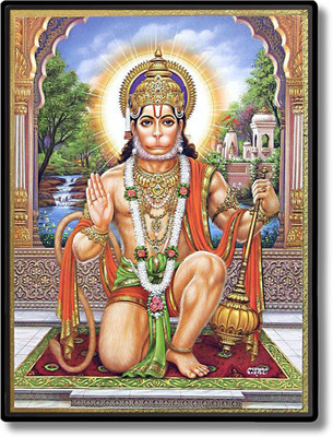HitechMart Hanuman Laminated Photo Religious Frame