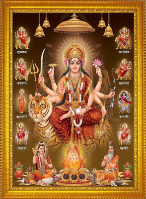 SENSY ARC CRAFT DURGA MAA Religious Frame