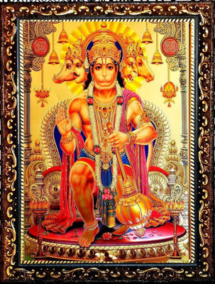 SUNINOW Panchmukhi Hanuman Ji God Religious Frame