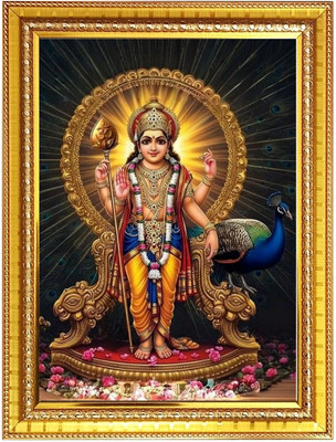 HitechMart Lord murugan Photo Frame 14x18 Inches Religious Frame