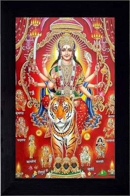 JASHVIRA Serowali mata black Photo Frame No Glass Use Religious Frame