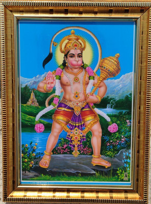 VJ ENTERPRISES Hanuman ji Religious Frame