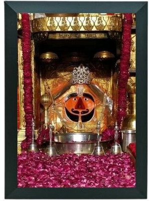 DropTopDecor Hanuman ji Photo Frame NA 12 inch x 8 inch Painting(With Frame)