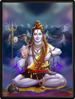HitechMart Shiva Laminated Photo Religious Frame