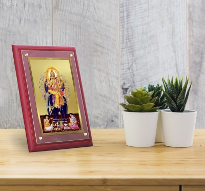 DIVINITI Vishwakarma Gold Plated Wall Photo Frame Table Décor|MDF 3, 24K GoldPlated Foil Religious Frame
