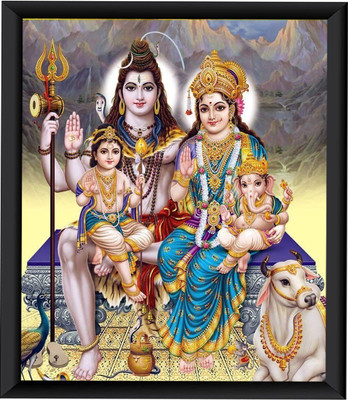 Zig Zag Lord Shiva & Family Religious Frame