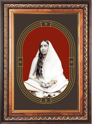 HitechMart Sri Maa Sarada Devi Color Photo frame 12x16 Inch Religious Frame