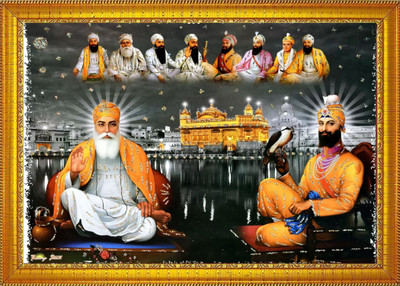 Darsh Craft Guru Nanak Dev/Sikh Guru/Guru Gobind Singh/Wahe Guru Religious Frame