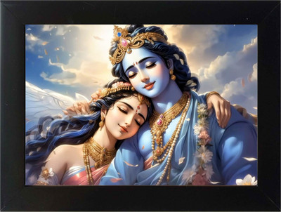 PY Creation Radha Krishna Religious Frame