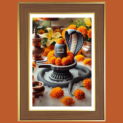 HitechMart Lord Shiva Lingam Photo Frame 18x22 Inches Religious Frame