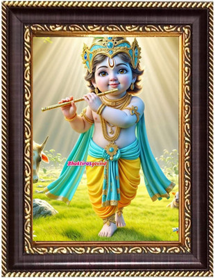 HitechMart Sri Jagannath DebPhotoframe 14.7x16.7 inches - Religious Desk And Wall Art Religious Frame