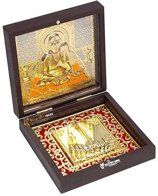 GoldGiftIdeas Square Swami Samarth Photo Frame With Charan Paduka Religious Frame