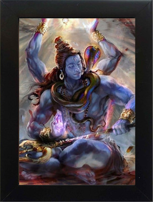 PY Creation Lord Shiva Religious Frame